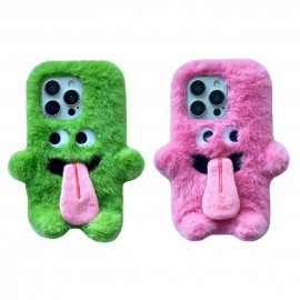 TPU Fur Tongue iPhone 15 Pro Max Green