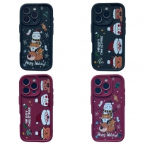 TPU Merry Christmas iPhone 16 Pro Bordo (3-Head)