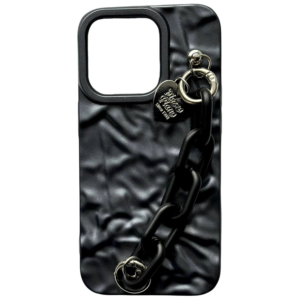 TPU Crumpled+Chain iPhone 12 Pro Max Black - 3