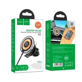 hoco. Car Holder Wireless CW42 Magnetic 15W Black