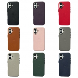 Leather Case (MagSafe) iPhone 17 Light Gray