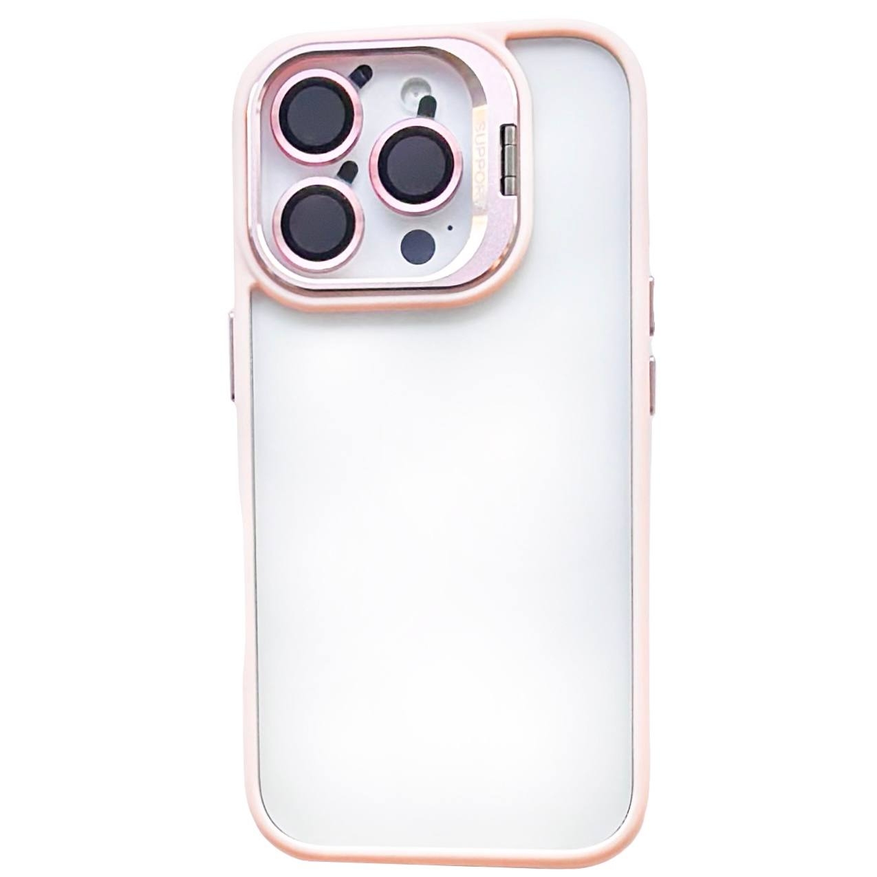 Crystal Case + Lens Set iPhone 13 Pro Pink - 1