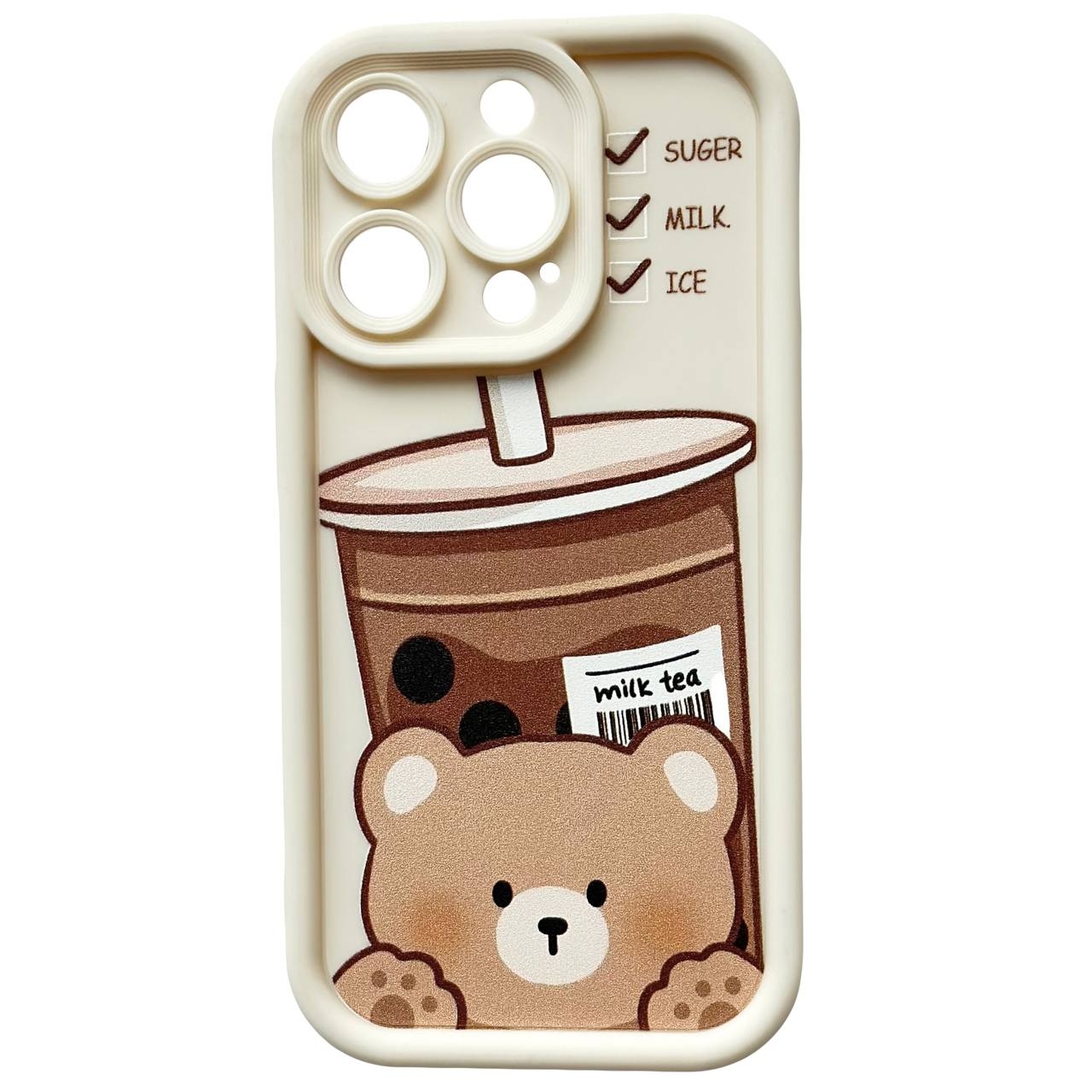 Cute Bear Coffee iPhone X/Xs White - 1