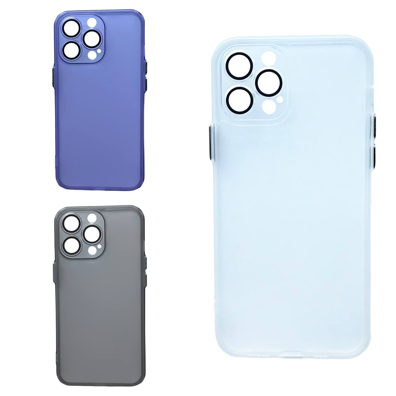 Matte TPU Camera iPhone 14 Pro Max Purple - 4