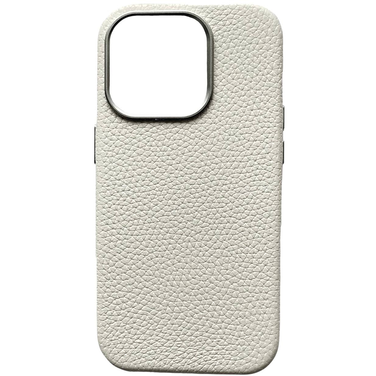 Leather Case Textured Magsafe iPhone 12 Pro Max White - 3