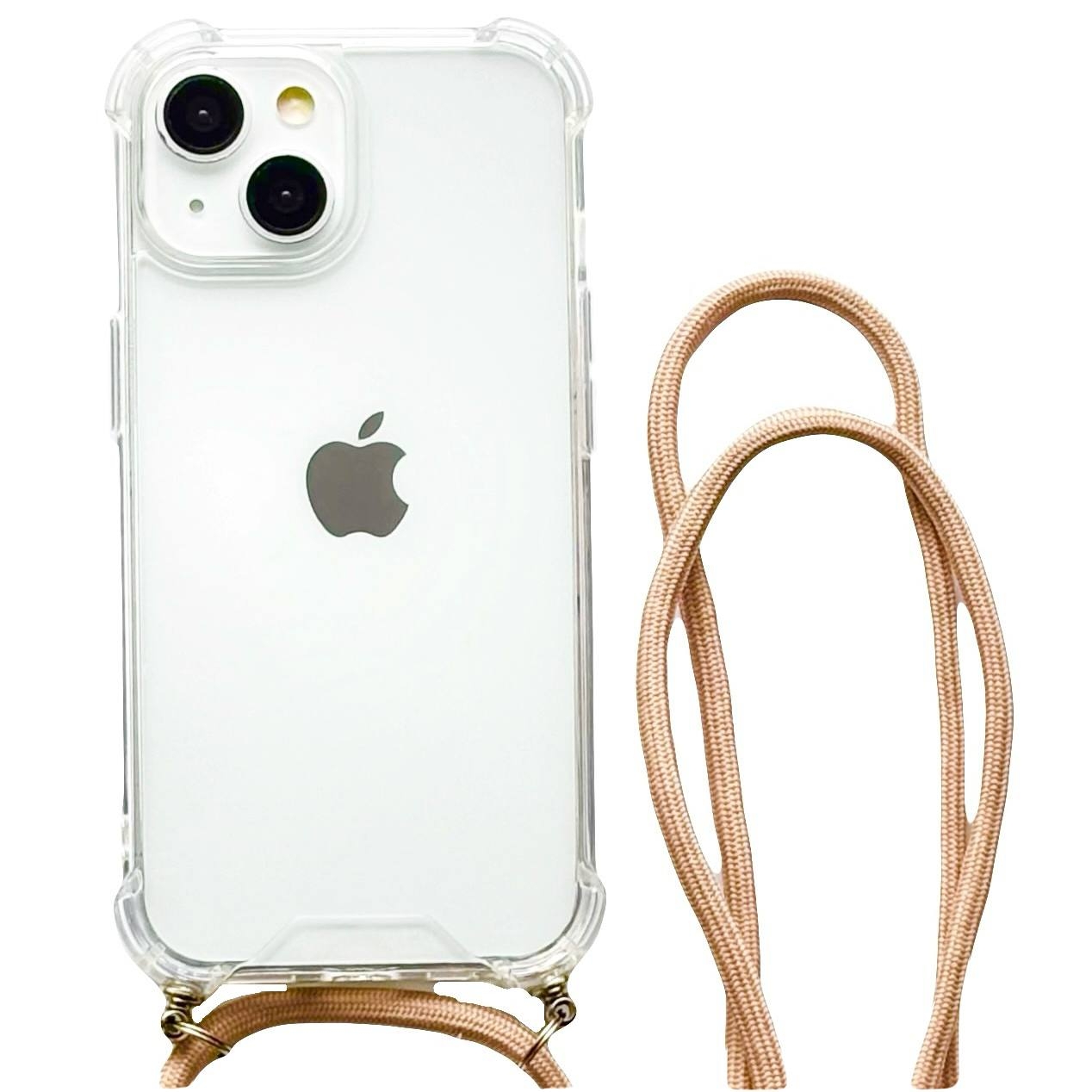 Edge+Lanyard iPhone 15 Plus Beige - 1