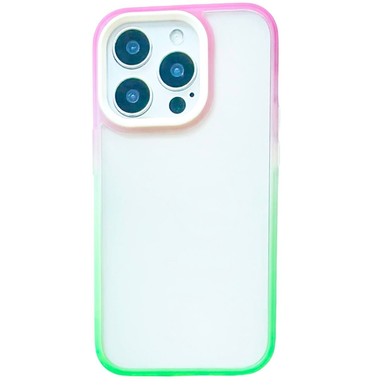 Gradient Crystal Case iPhone 12 Pro Max Pink/Green - 1