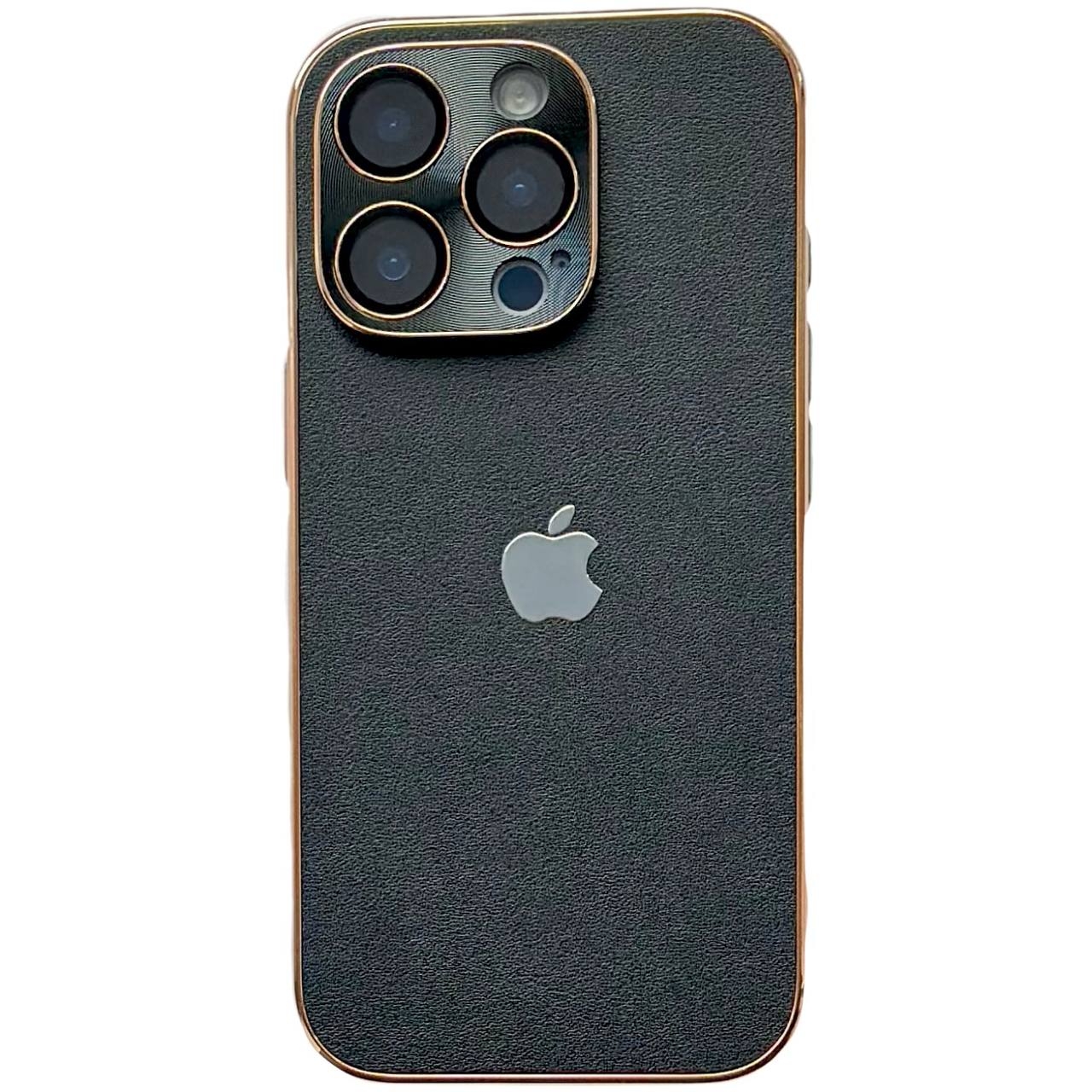 Leather Logo Case iPhone 12 Pro Max Black - 1