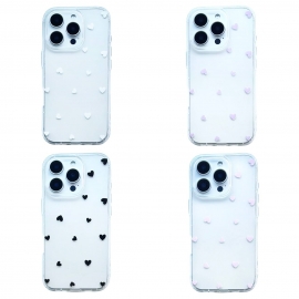 TPU Transparent Hearts iPhone 7/8/SE2/SE3 Purple