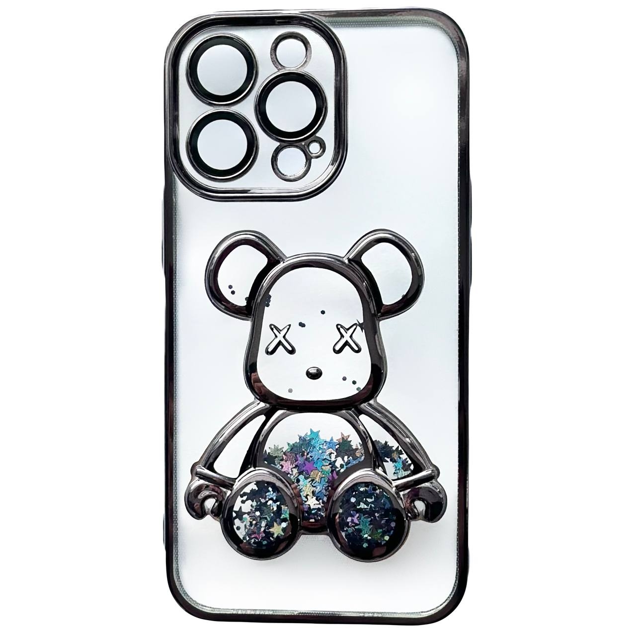 TPU BearBrick Liquid iPhone 13 Pro Max Black - 3
