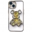 TPU BearBrick Liquid iPhone 15 Plus Gold