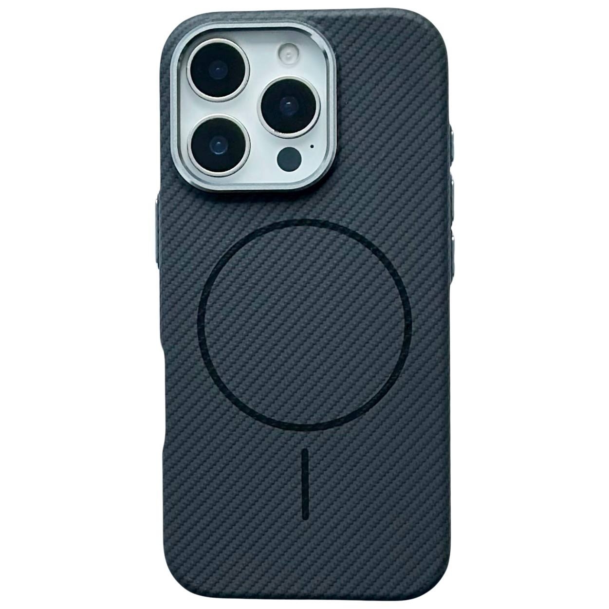 Carbon Pattern Slim Magsafe iPhone 16 Pro Black - 1