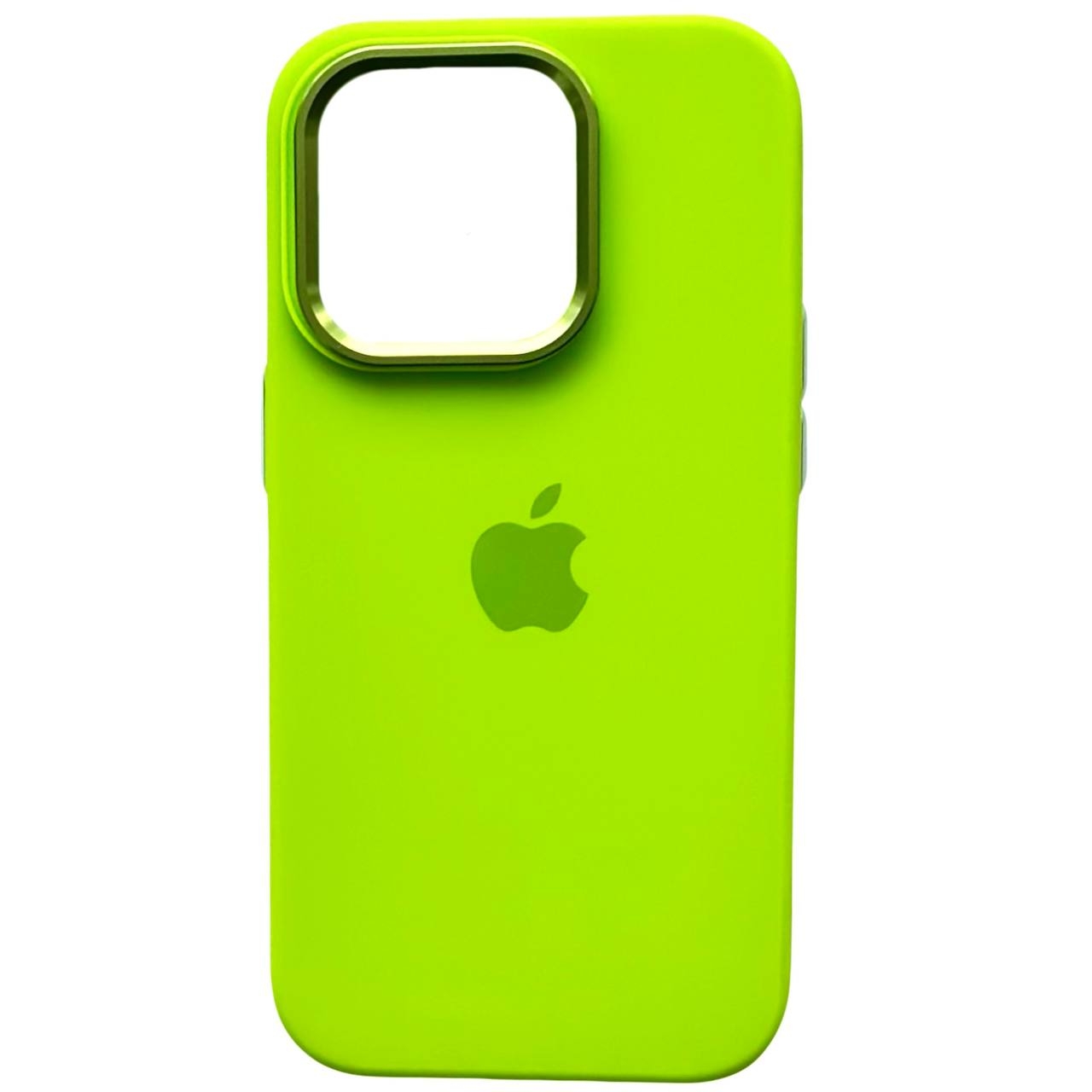 Silicone Case Metal Frame iPhone 13 Pro Party Green (49) - 3