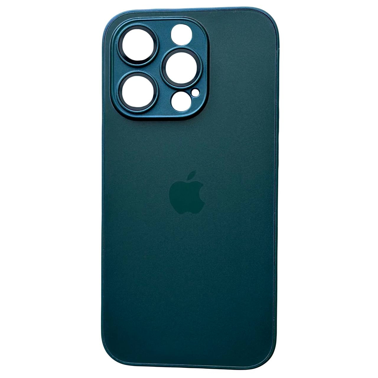 AG Silicone+Glass Case iPhone 15 Pro Cangling Green - 1