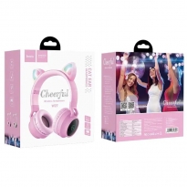 hoco. W27 Cat Ears WireLess Headphones Pink