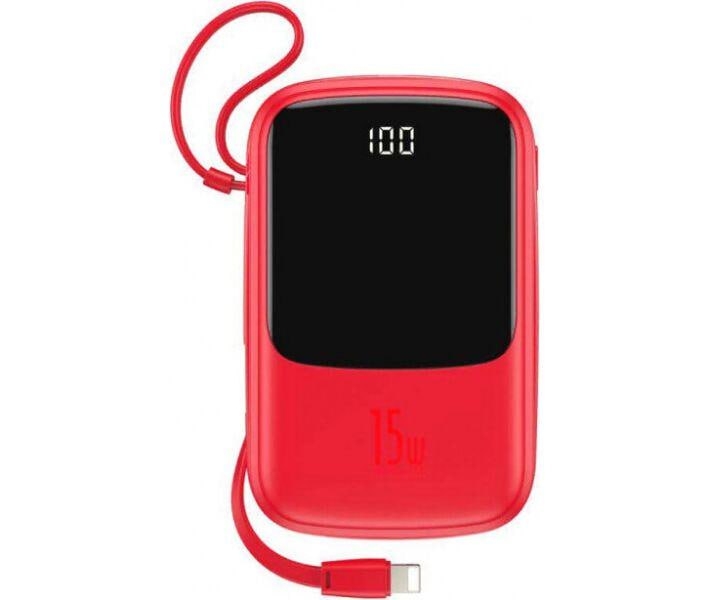 Baseus PowerBank Qpow Digital Display 10000mAh 15W Red - 3
